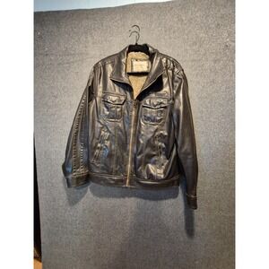 Sonoma Faux Leather Jacket With Sherpa Lining Bomber Grunge Outdoor Retro